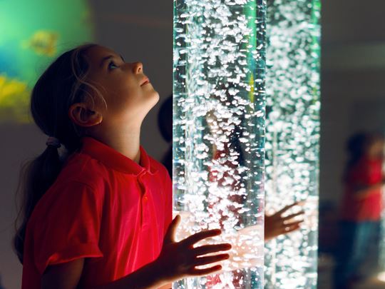 child with Autistic Spectrum disorder in a Sensory Room