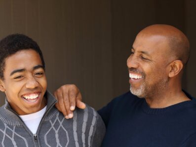 BAME man and teenager