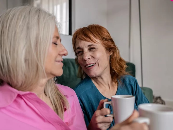 Adults drinking tea / coffee